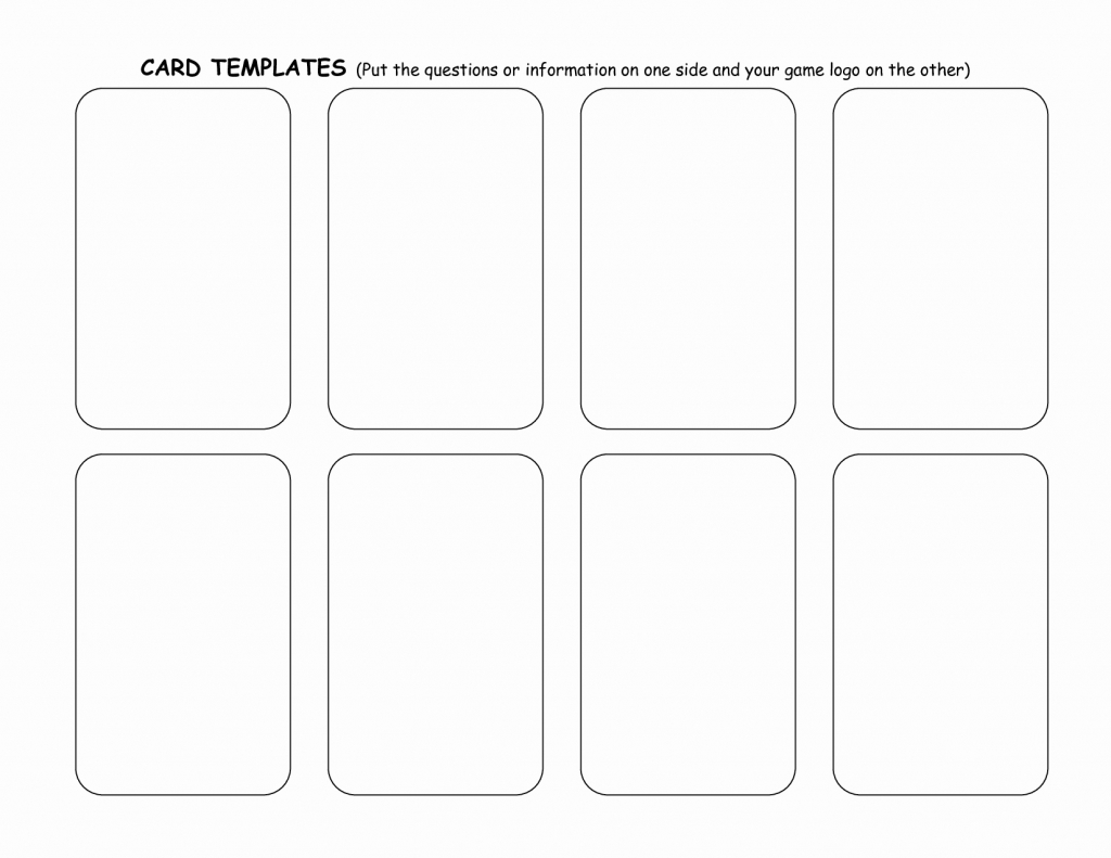 Blank Flashcard Template