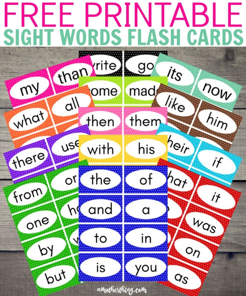 4Th Grade Sight Words Flash Cards Printable Printable Card Free