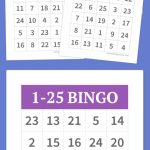 1 25 Bingo | Diy | Free Bingo Cards, Bingo, Free Printable Bingo Cards | Free Printable Bingo Cards With Numbers