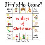 12 Days Of Christmas Printable Game – Teach Beside Me | 12 Days Of Christmas Cards Printable