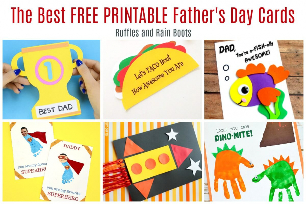 12 Free Printable Father's Day Cards - Ruffles And Rain Boots | Printable Fathers Day Cards For Husband