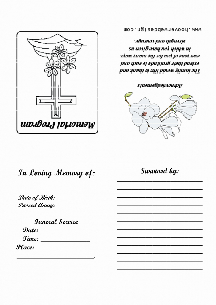 18 Elegant Free Printable Funeral Prayer Card Template – Wikimuslim | Free Printable Funeral Prayer Card Template