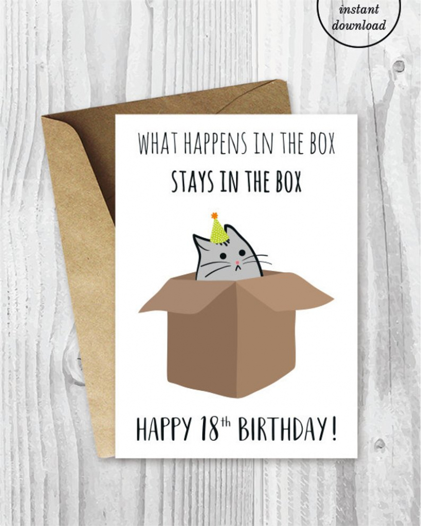 18Th Birthday Printable Cards Funny 18Th Birthday Cards | Etsy | Funny 18Th Birthday Cards Printable
