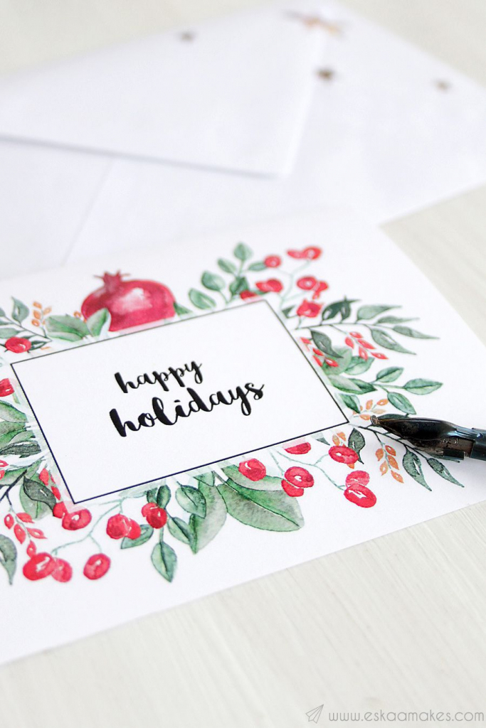 20 Diy Christmas Card Ideas - Easy Homemade Christmas Cards We&amp;#039;re | Make A Holiday Card For Free Printable