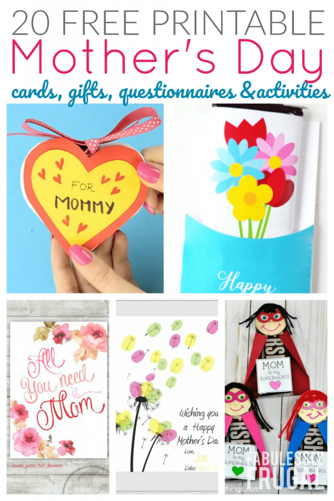 20 Free Printable Mother&amp;#039;s Day Cards To Make At Home - Fabulessly Frugal | Deal A Meal Cards Printable