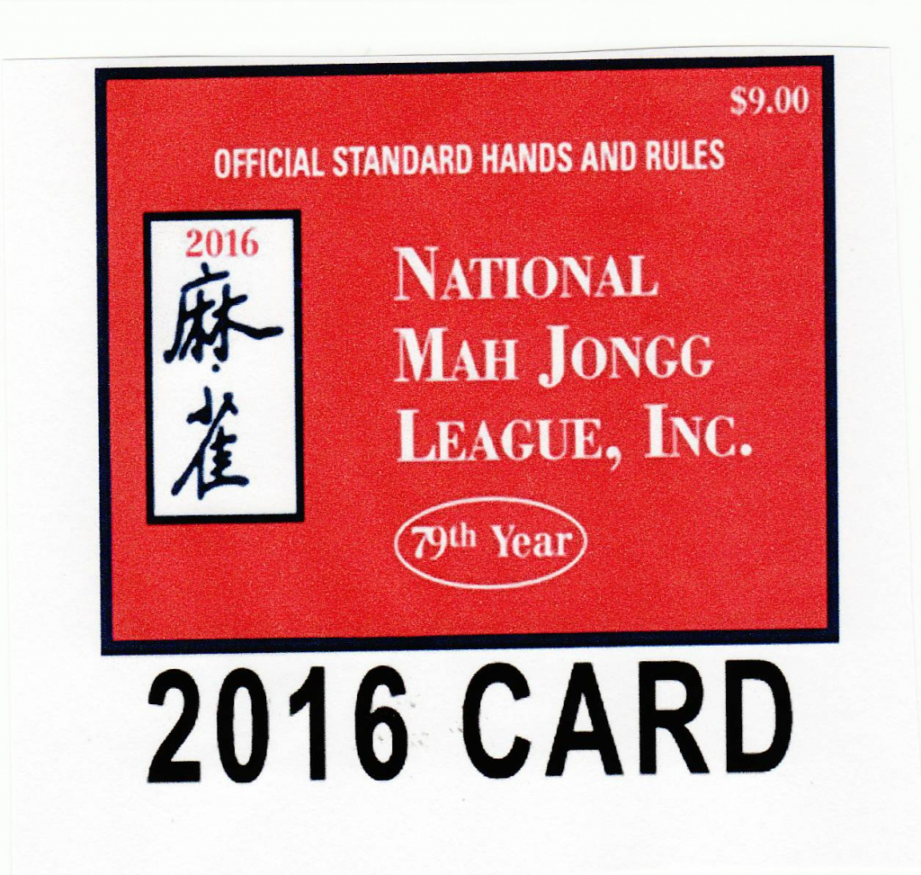 Mahjong Card 2016 Printable