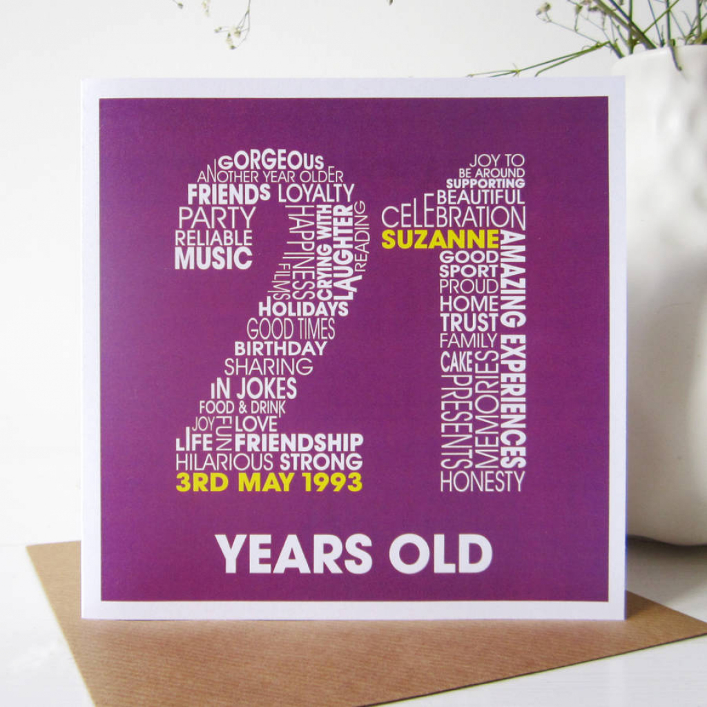 Printable 21st Birthday Cards 6218