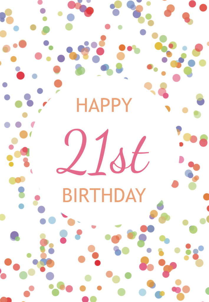 21St Birthday Confetti - Free Birthday Card | Greetings Island | 21St Birthday Cards Printable