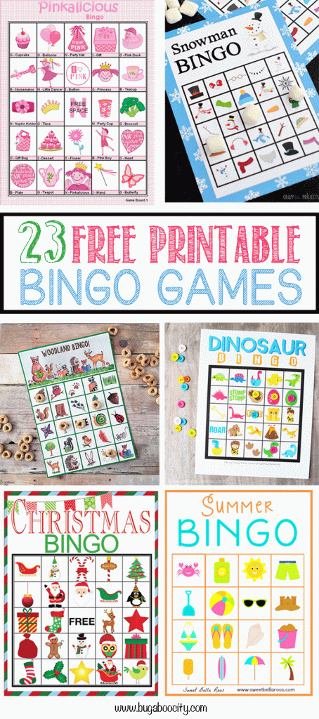 23 Free Printable Bingo Games | Bugaboocity Blog | Printable Bingo | Printable Picture Bingo Cards For Kids