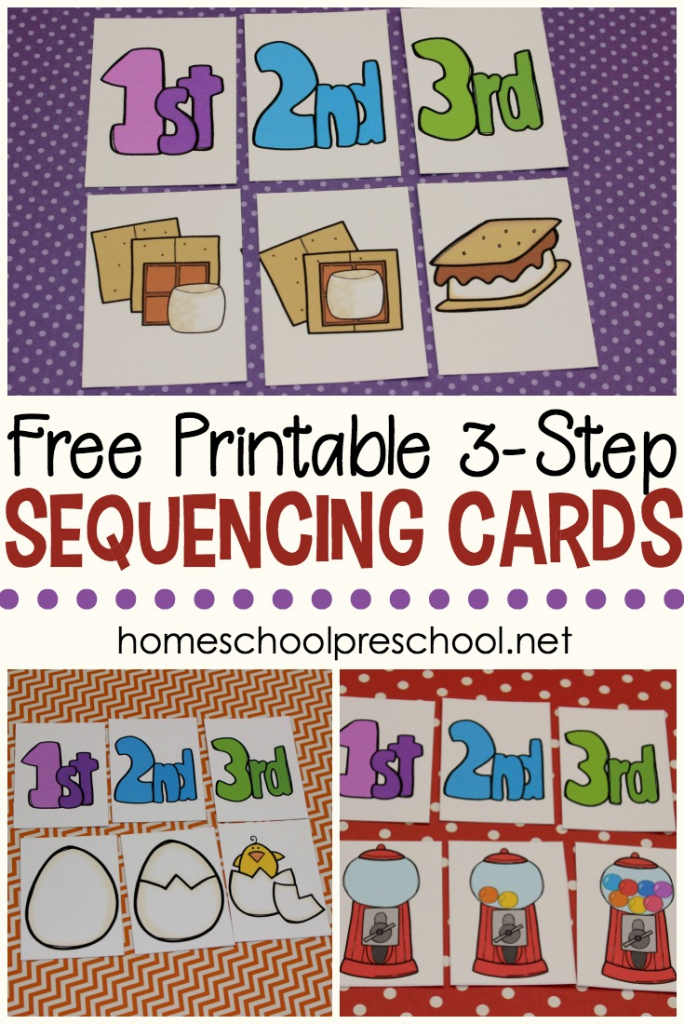 3 Step Sequencing Cards Free Printables For Preschoolers | Printable Sequencing Cards For First Grade