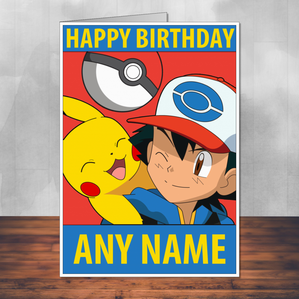 Pikachu Birthday Card Image