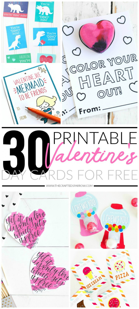 30 Valentines Day Printable Cards | Printable Valentines Day Cards