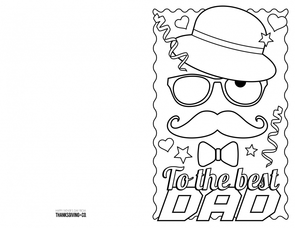 4 Free Printable Father&amp;#039;s Day Cards To Color - Thanksgiving | Printable Fathers Day Cards For Kids