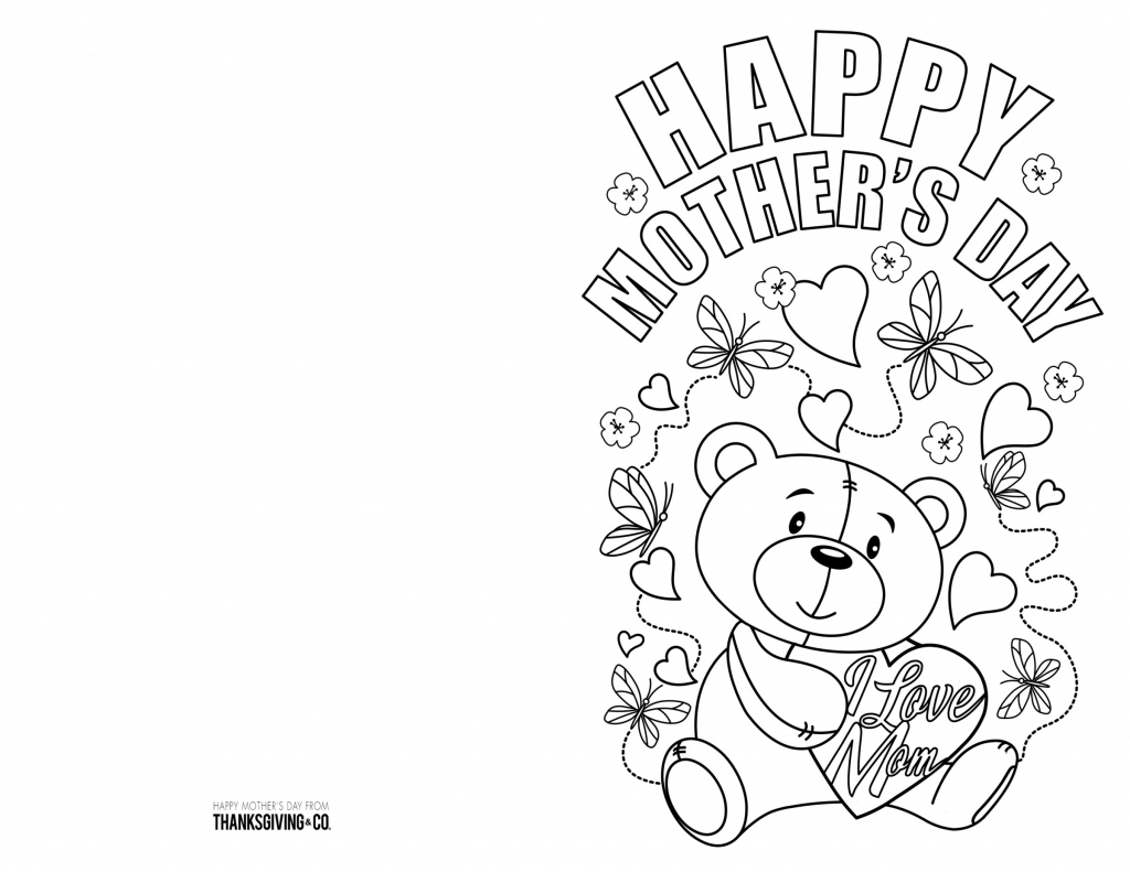 4 Free Printable Mother&amp;#039;s Day Ecards To Color - Thanksgiving | Free Printable Mothers Day Cards To Color