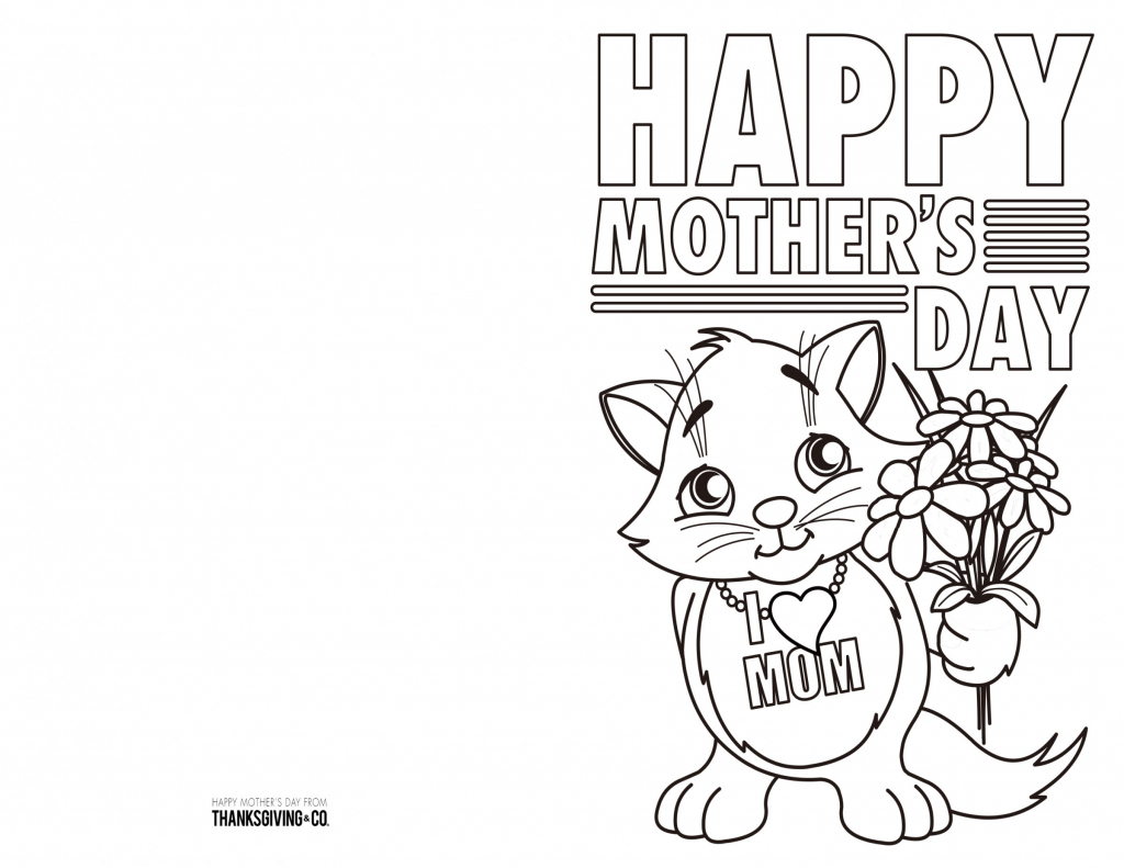 4 Free Printable Mother&amp;#039;s Day Ecards To Color - Thanksgiving | Printable Mothers Day Cards To Color