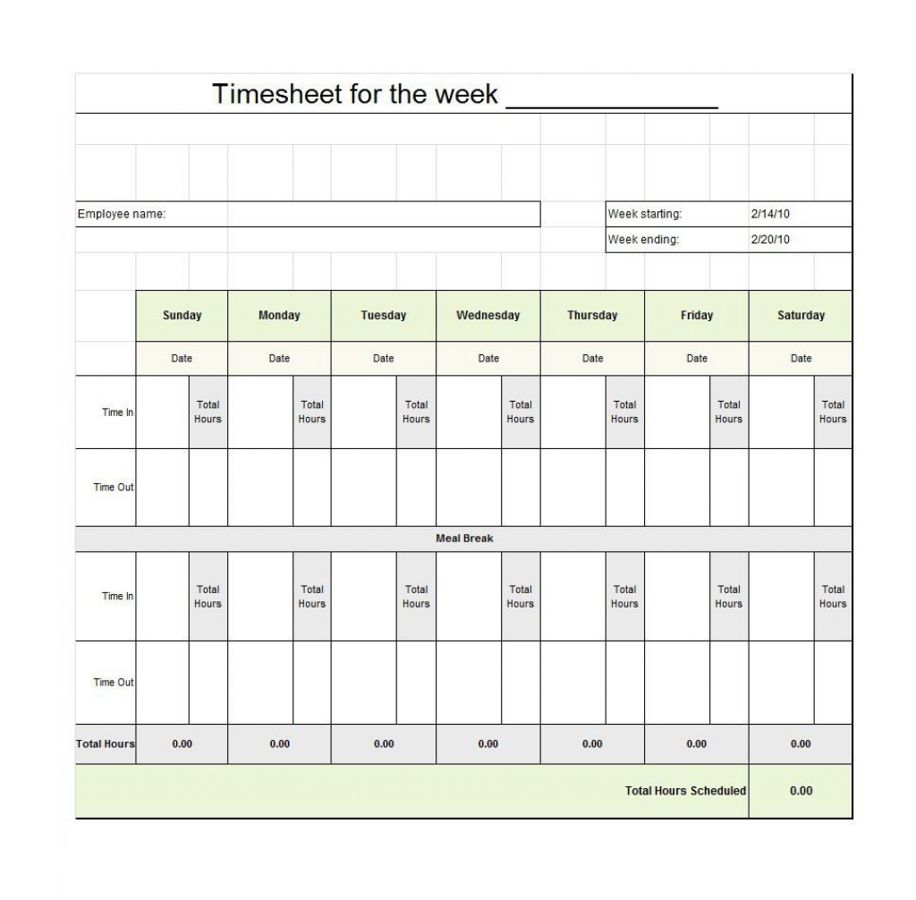 40 Free Timesheet / Time Card Templates ᐅ Template Lab | Employee Time Card Template Printable