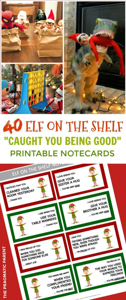 Elf On The Shelf Printable Note Cards - Printable Card Free