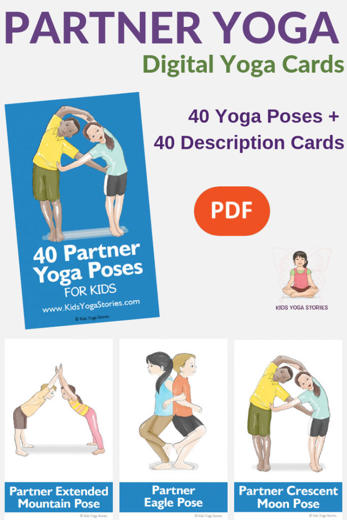 5 Easy Partner Yoga Poses For Kids (Printable Poster | Children&amp;#039;s | Printable Yoga Cards For Kids