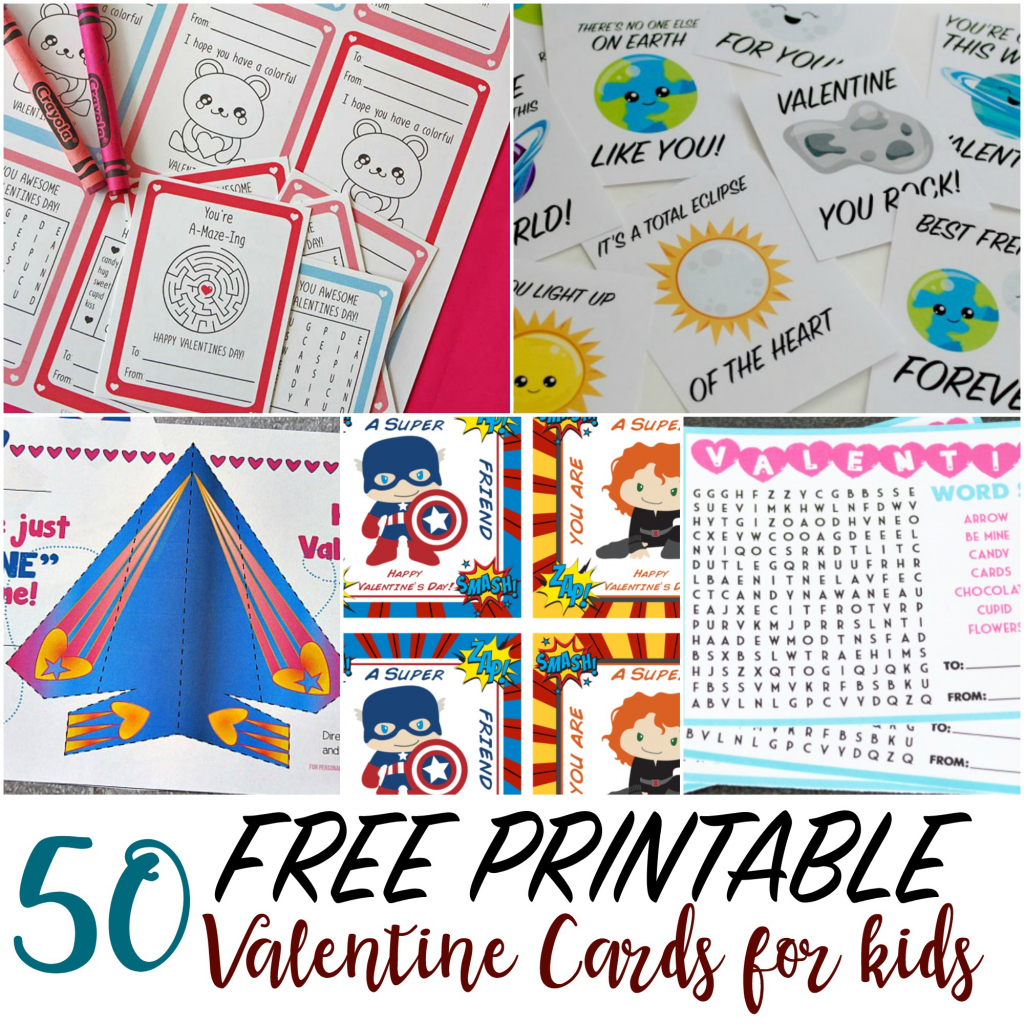 50 Printable Valentine Cards For Kids | Make Your Own Printable Valentines Card