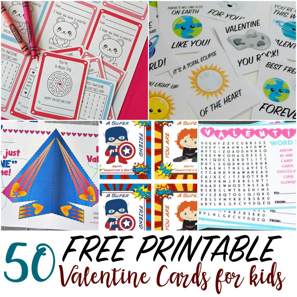 50 Printable Valentine Cards For Kids | Printable Valentine Cards For Kids