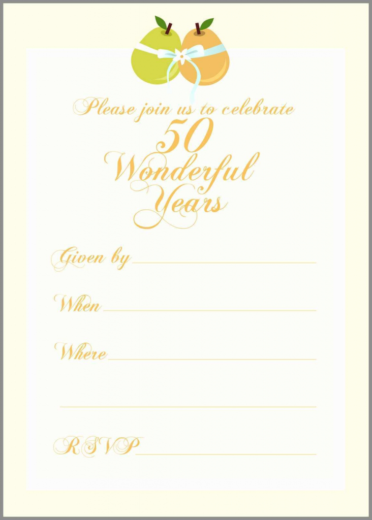 50Th Wedding Anniversary Cards Free Printable - Canas.bergdorfbib.co | Free Printable 50Th Anniversary Cards