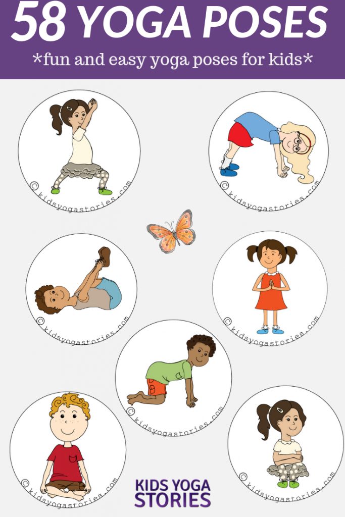 58 Fun And Easy Yoga Poses For Kids Printable Posters Abc Yoga 