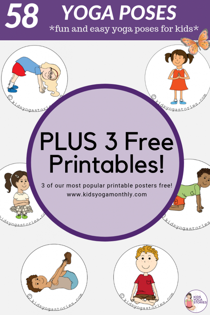 58 Fun And Easy Yoga Poses For Kids (Printable Posters) | Classroom | Printable Yoga Cards For Kids