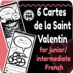 6 Valentines/6 Valentins Français | Madame Yak | Teaching French | Printable French Valentines Cards