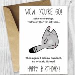 60Th Birthday Card Printable Birthday Card Funny Cat | Etsy | Printable 60Th Birthday Cards