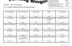 Esl Bingo Cards Printable