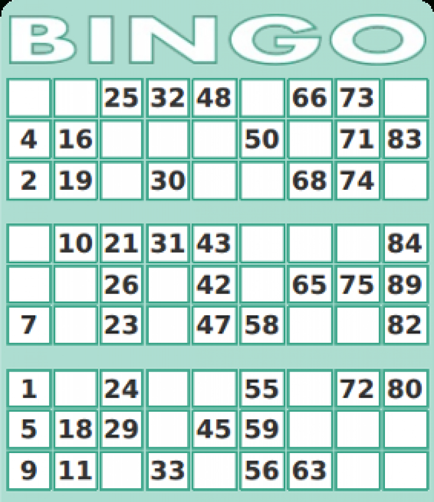Free Printable Bingo Cards Random Numbers Printable Card Free