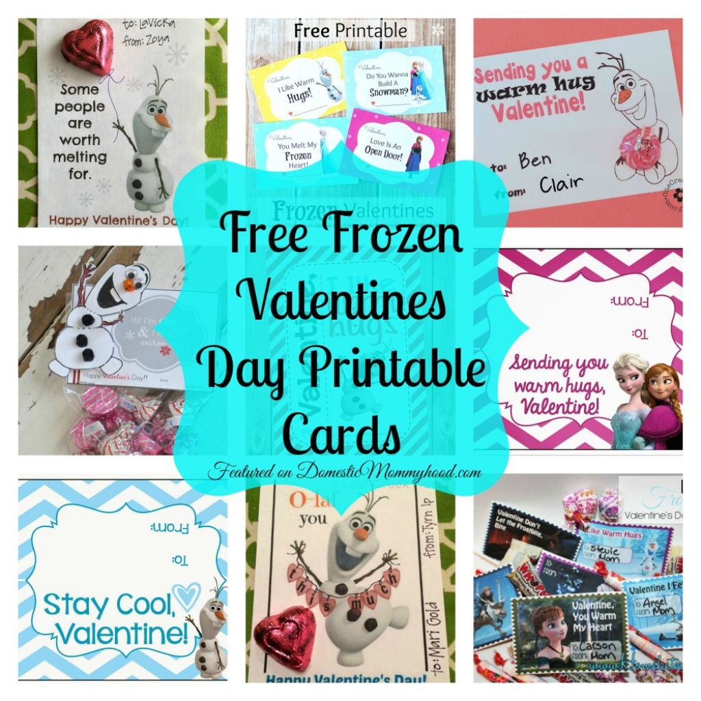 8 Free Frozen Valentines Day Printable Cards - Domestic Mommyhood | Frozen Valentine Cards Printable