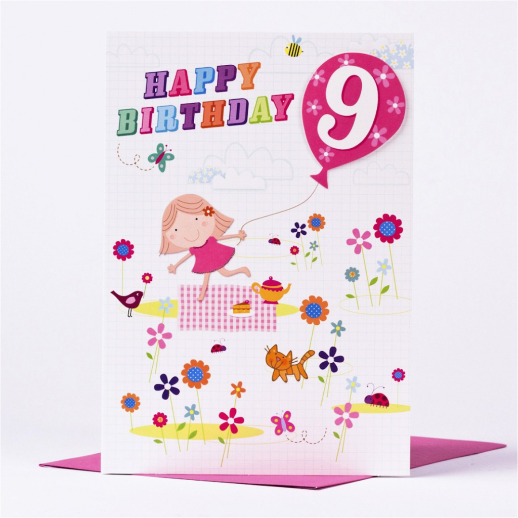 pin on cards age - birthday card for nine 9 year old boy free 1st class ...