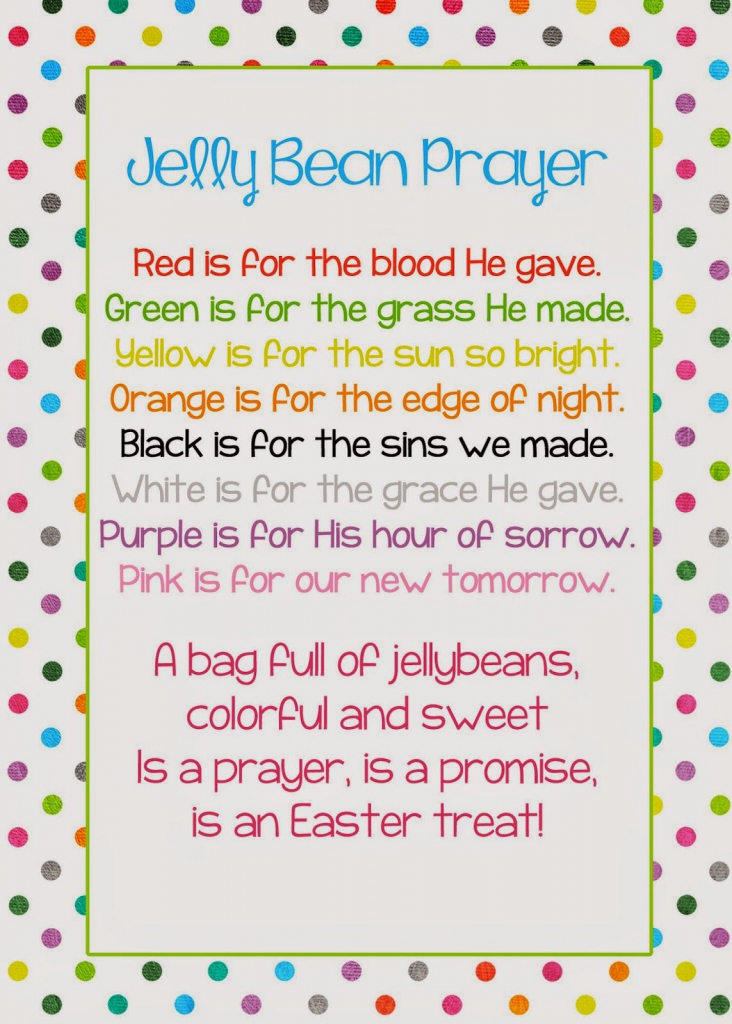 Jelly Bean Prayer Printable Cards Printable Card Free