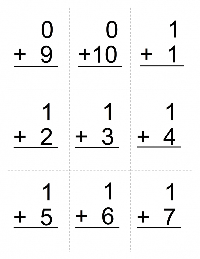 Printable Addition And Subtraction Flashcards