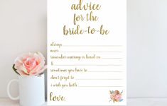Advice For Bride-To-Be Bridal Shower Advice Cards Printable | Etsy | Free Printable Bridal Shower Advice Cards