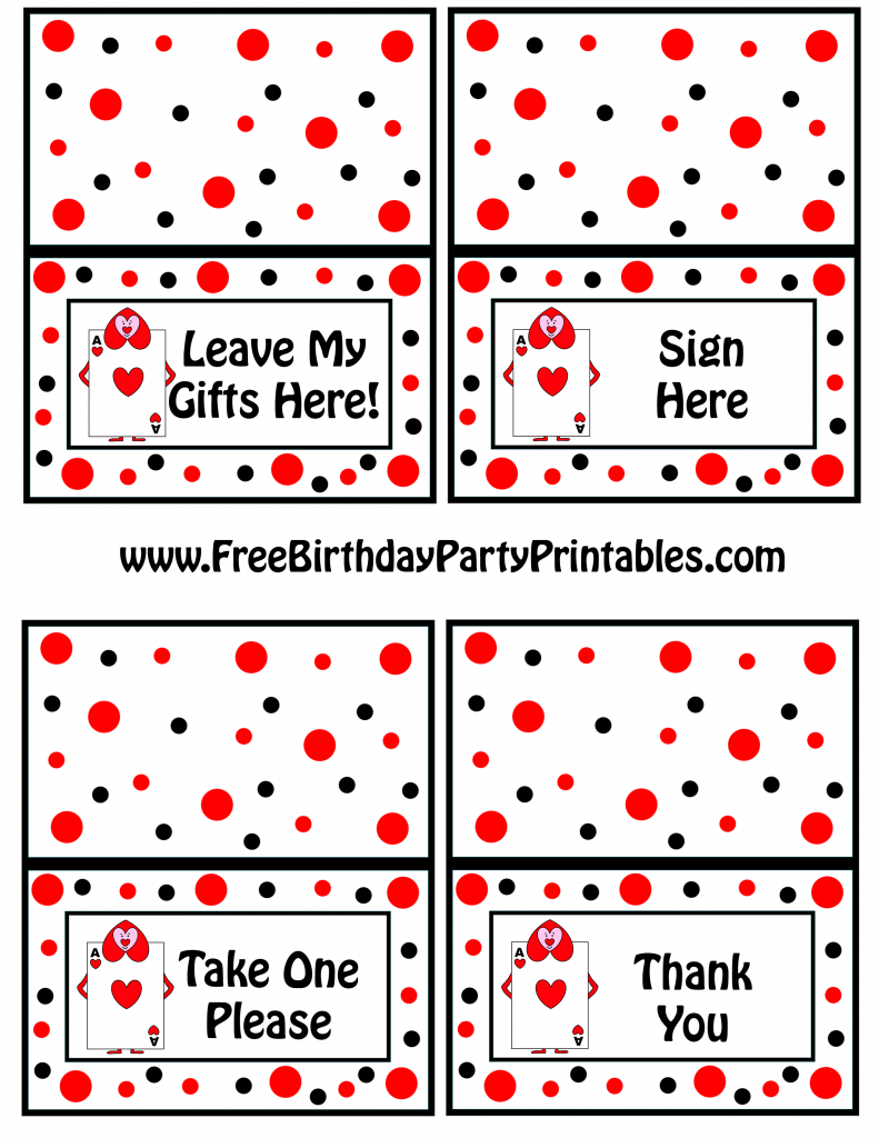 Alice In Wonderland Card Soldiers Printable Cutout | Free Printable Thank You Cards For Soldiers