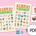 Aloha Luau Hawaii Bingo Game Kitprintable Pdf Download | Etsy | Printable Hawaiian Bingo Cards