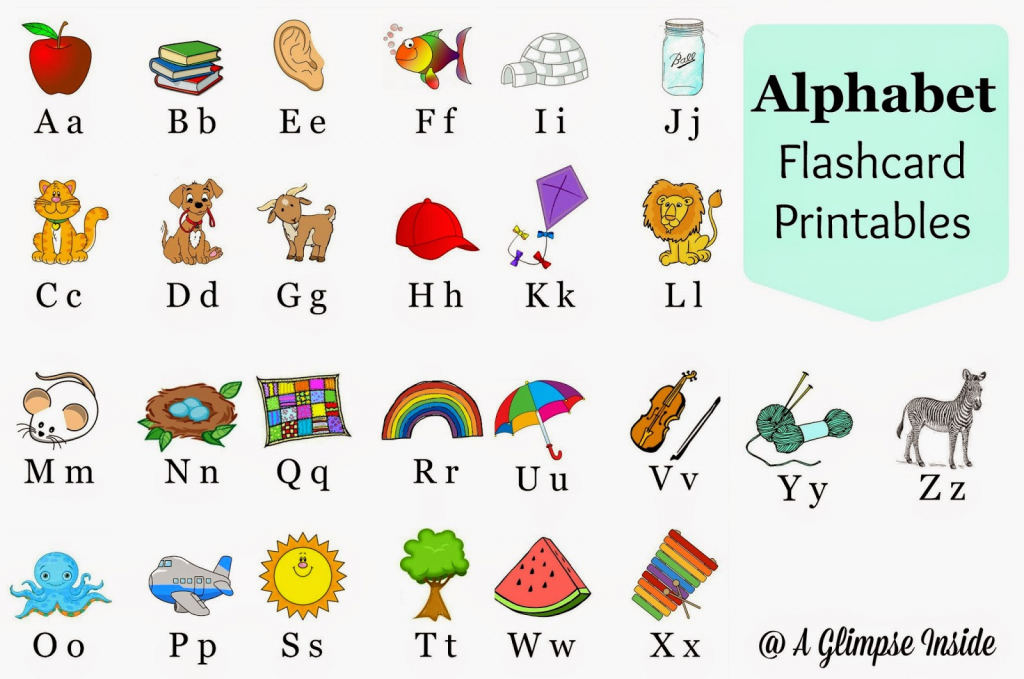 Alphabet Flashcards Printables | A Glimpse Inside | Printable Alphabet Cards Without Pictures