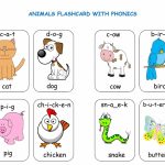 Animal Flashcards With Phonics Worksheet   Free Esl Printable | Printable Picture Cards For Phonics