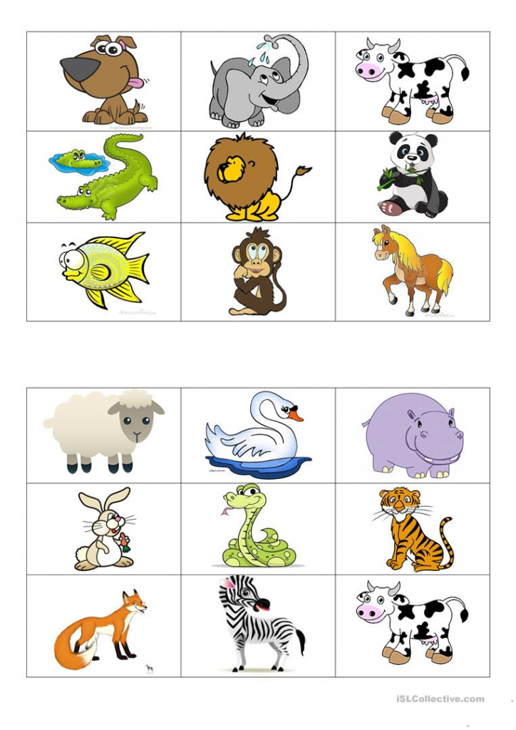 Animals Bingo Cards Worksheet - Free Esl Printable Worksheets Made | Free Printable Animal Cards