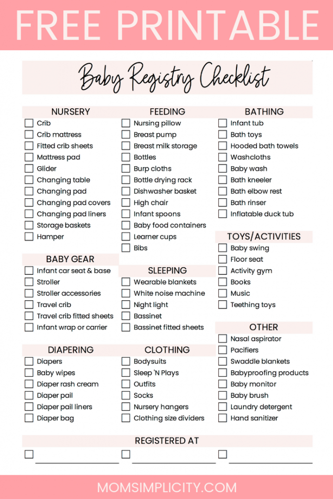 Baby Registry Checklist Printable Shower Pdf Babies R | Martinforfreedom | Babies R Us Printable Registry Cards