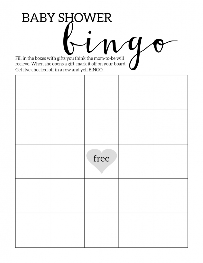 Baby Shower Bingo Printable Cards Template - Paper Trail Design | Printable Mothers Day Bingo Cards