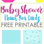 Baby Shower Thank You Cards Free Printable ~ Daydream Into Reality | Free Printable Baby Shower Thank You Cards