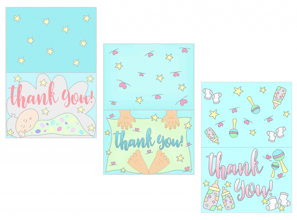 Baby Shower Thank You Cards Free Printable ~ Daydream Into Reality | Printable Thank You Cards Pdf