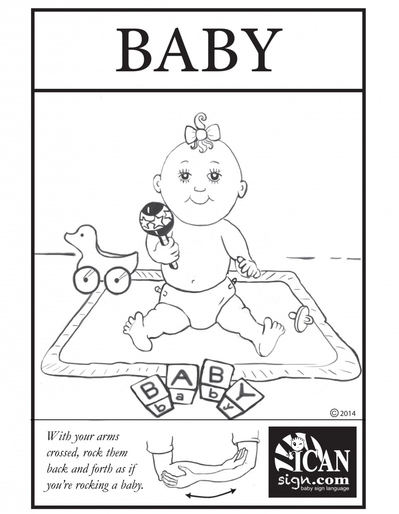 Baby Sign Language Flashcard: Baby – Free Printable Asl Flashcard | Baby Sign Language Flash Cards Printable