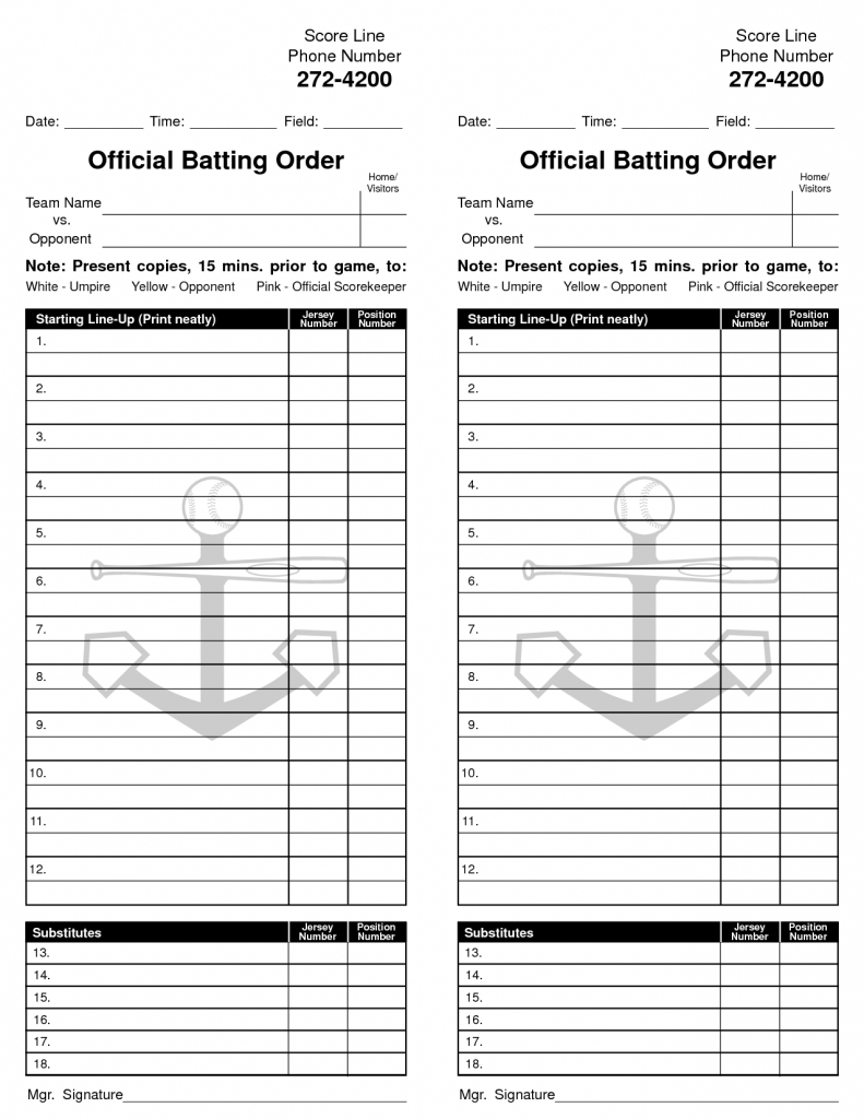 Baseball Lineup Excel Spreadsheet - Canas.bergdorfbib.co | Printable Baseball Lineup Cards Excel