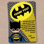 Batman Thank You Card Batman Batman Birthday Batman | Etsy | Batman Thank You Cards Printable