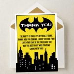 Batman Thank You Card // Batman Birthday Thank You // | Etsy | Batman Thank You Cards Printable