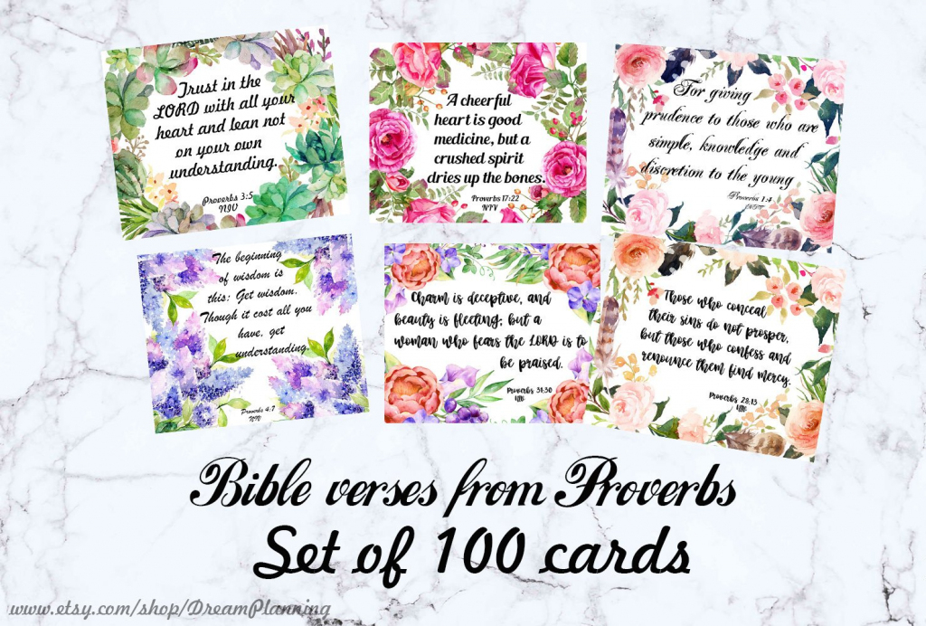 Bible Verse Cards Printable Bible Journaling Cards Scripture Cards  Christian Prayer Cards Bible Verses Proverbs Bible Memory Verses Cards | Printable Bible Verse Cards